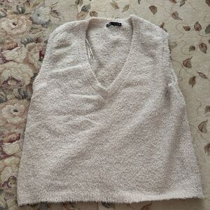 Zara V-Neck Cream Sweater